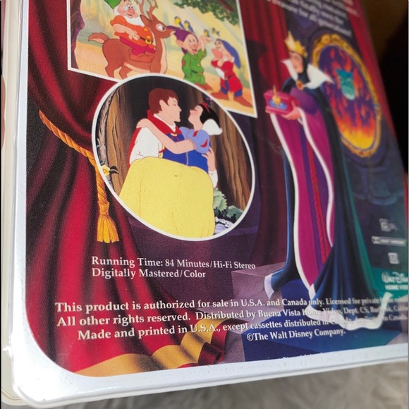 Vintage VHS tape Snow White and the seven dwarfs Walt Disney very good condition - Picture 10 of 11